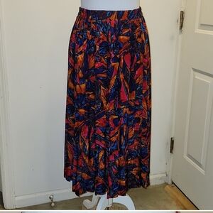 Vintage 80s Pleated Skirt, abstract career 90's modest